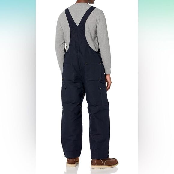 NWT Carhartt Insulated Duck Zip to Thigh Bib Overall Quilt Lined size 38x32 - Picture 2 of 16